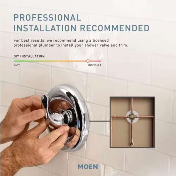 Genta Single-Handle 1-Spray Tub and Shower Faucet in Matte Black (Valve Included)
