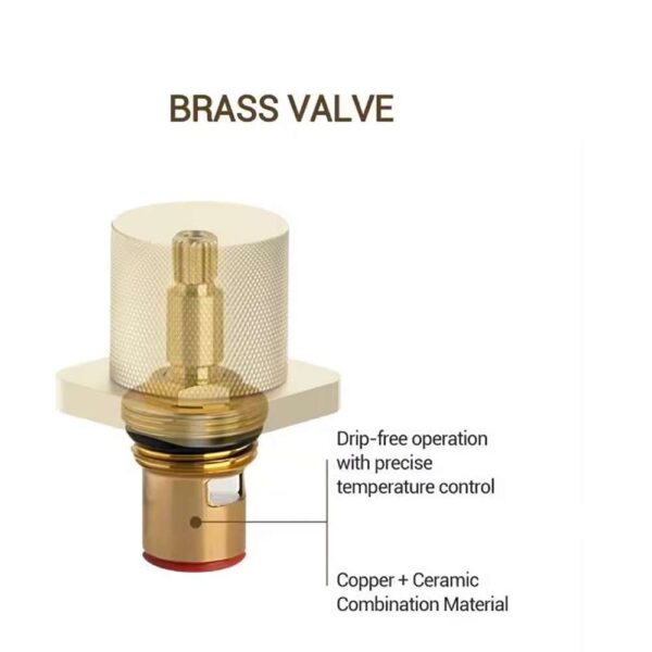 3-Handles Deck-Mount Roman Tub Faucet with Hand Shower in Brushed Gold (Valve Included)